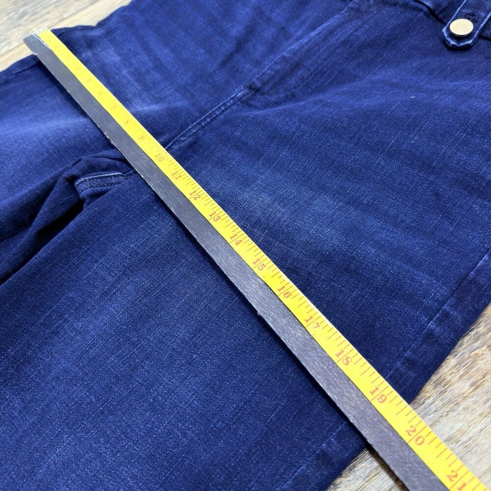 Talbots Jeans Womens 12 Wide Leg Button Denim Trouser High Rise - Picture 9 of 15